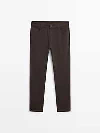 Slim fit denim trousers
