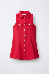 BUTTON-UP DENIM DRESS