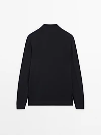 Pull polo maille fermeture Éclair