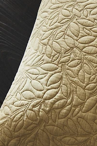 HOUSSE DE COUSSIN COUETTE MICROFIBRE FEUILLES