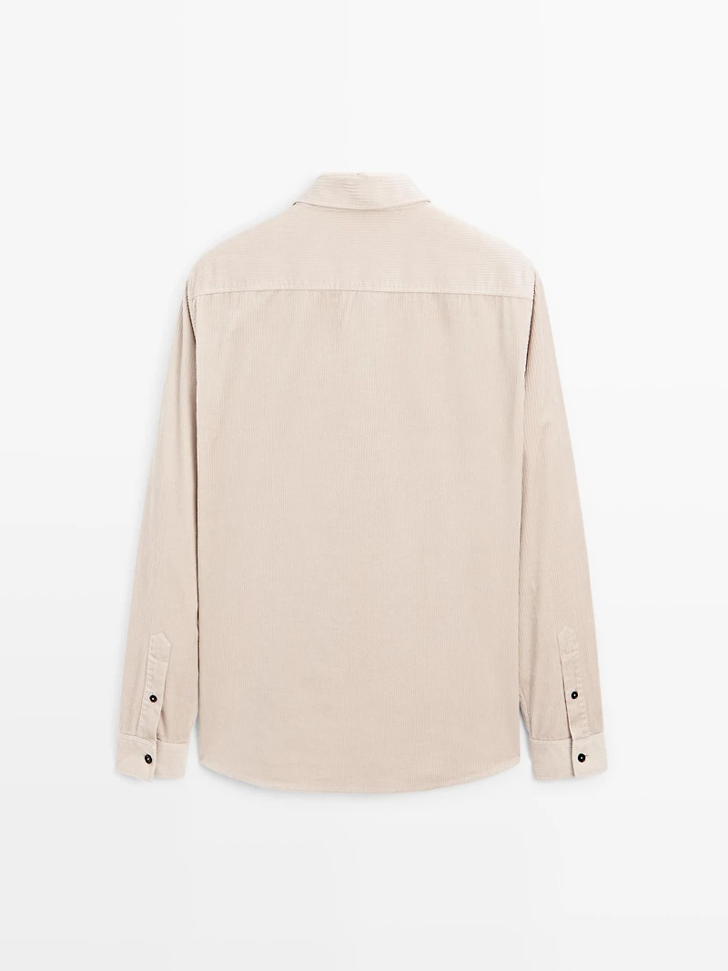 Regular fit corduroy overshirt