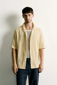 REGULAR FIT STRIPED JACQUARD SHIRT