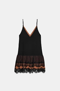 SHORT COMBINATION LACE DRESS