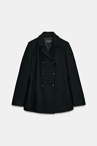 DOUBLE-BREASTED WOOL COAT