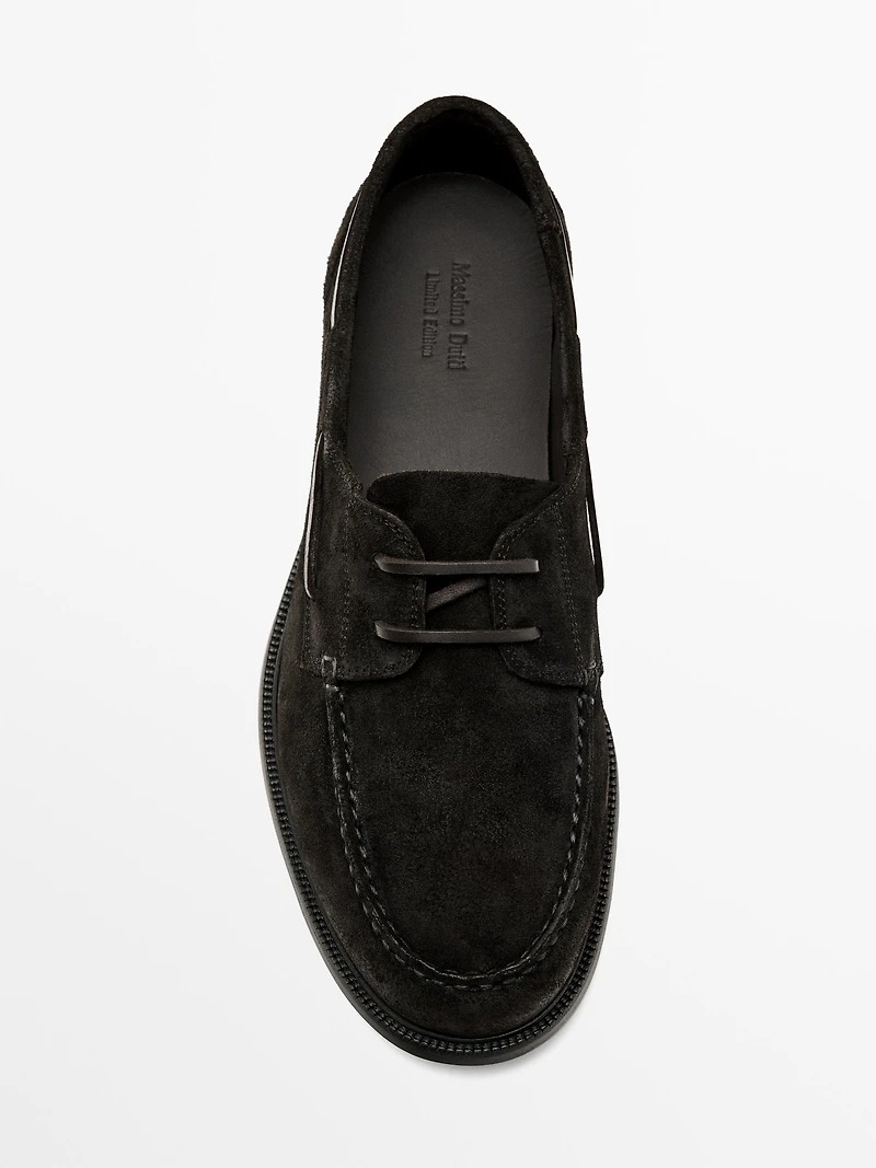 Split leather deck shoes - LIMITED