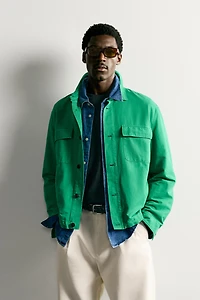 COTTON LINEN REGULAR FIT OVERSHIRT