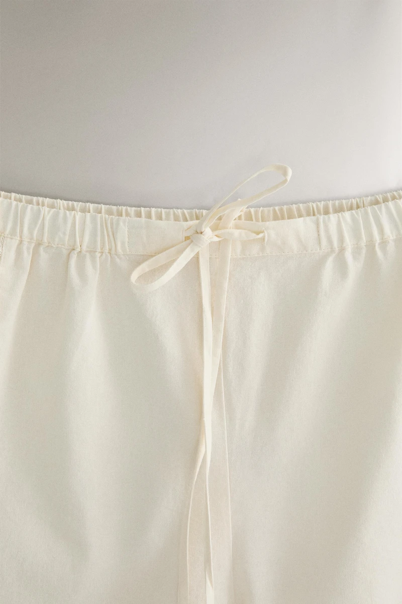 EMBROIDERED COTTON SHORTS