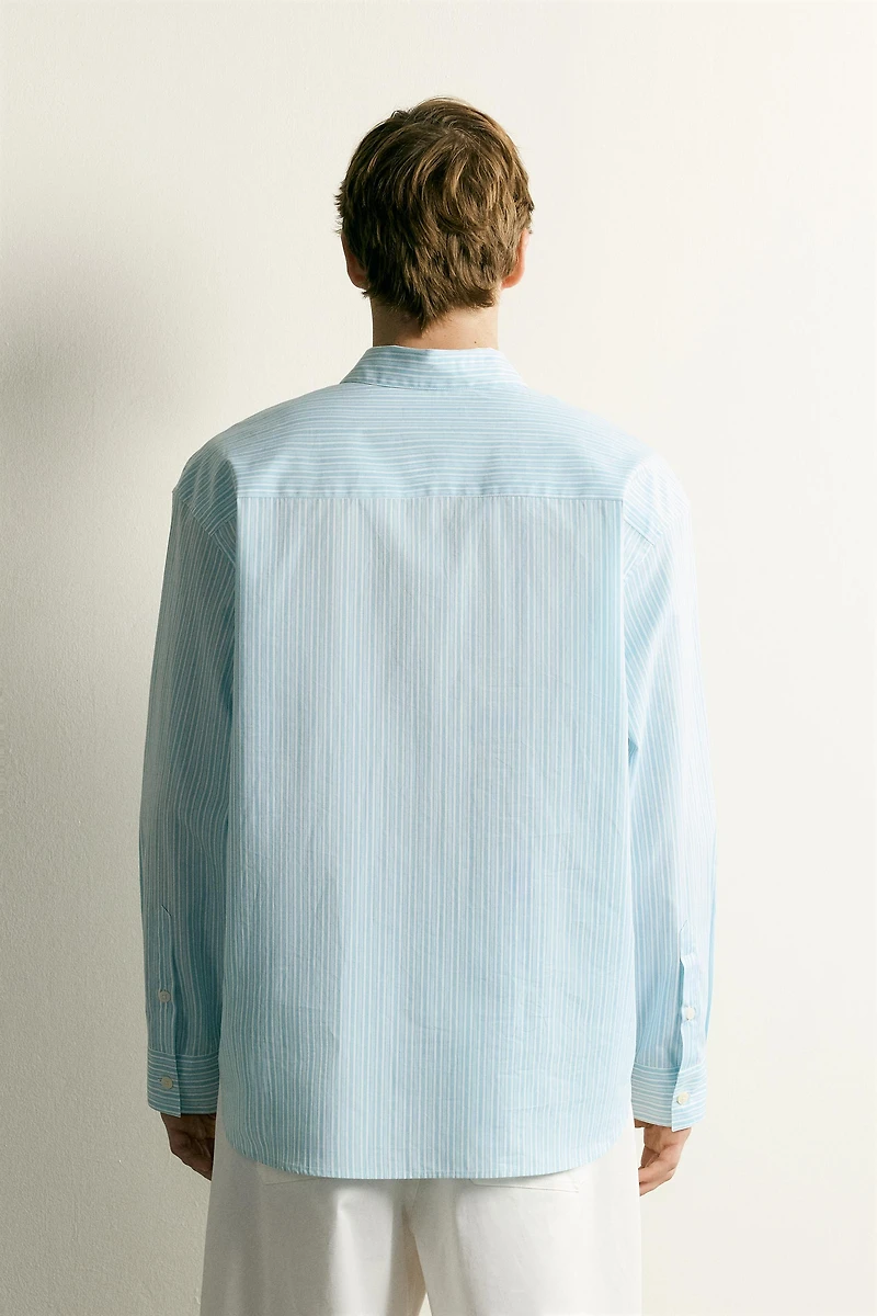 STRIPED BOXY FIT SHIRT