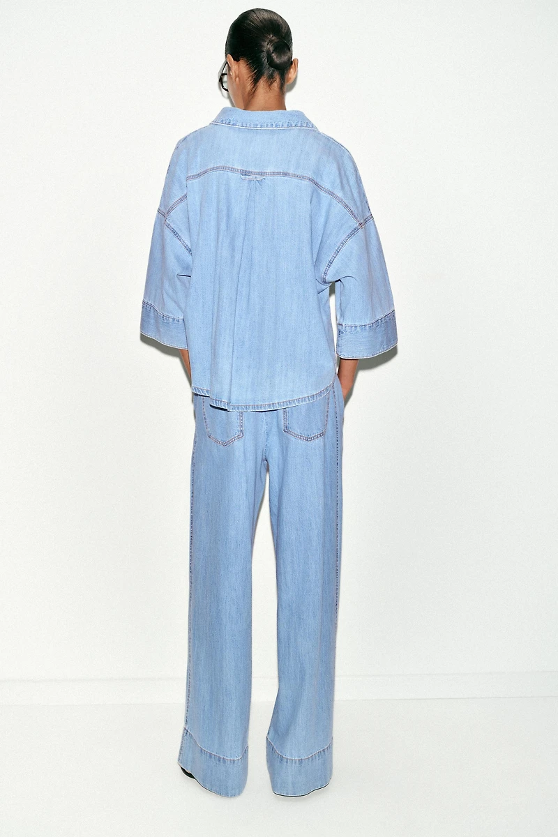JEAN Z1975 WIDE LEG À PINCES TAILLE MOYENNE