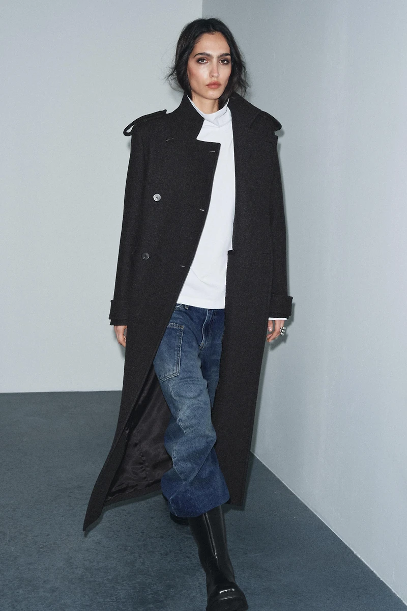 LONG WOOL COAT ZW COLLECTION LIMITED EDITION