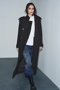 LONG WOOL COAT ZW COLLECTION LIMITED EDITION