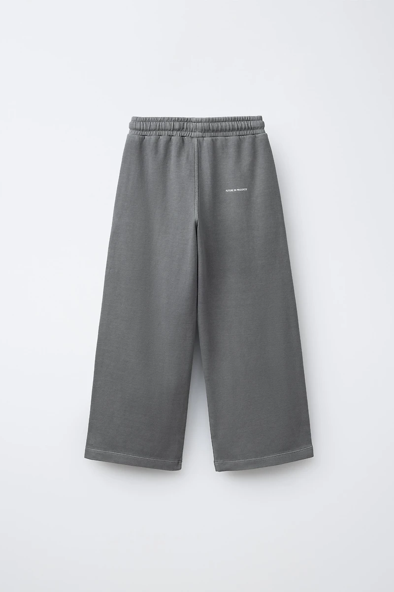GARMENT DYED INTERLOCK STRAIGHT PLUSH PANTS