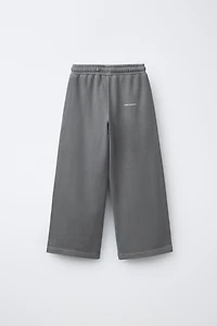 GARMENT DYED INTERLOCK STRAIGHT PLUSH PANTS