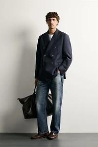 REGULAR FIT DOUBLE BREASTED BLAZER