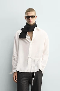 FLOWY TIE SHIRT
