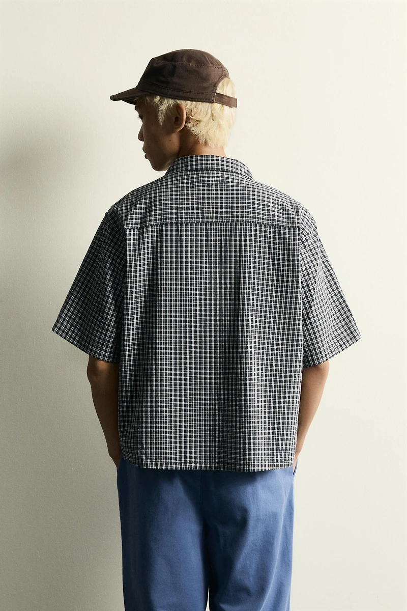 RELAXED FIT JACQUARD CHECK SHIRT