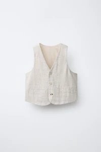 GILET DE COSTUME EN LIN