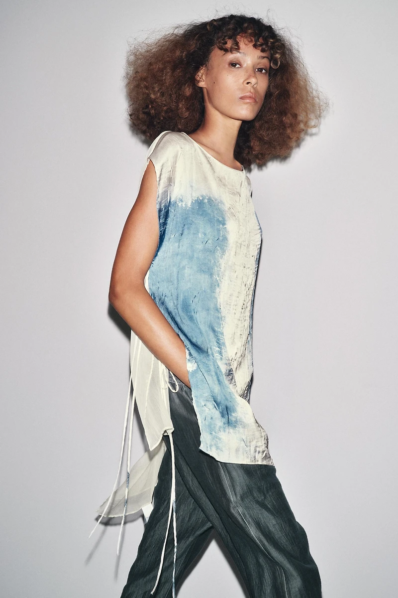 LIMITED EDITION PRINTED ASYMMETRIC TOP