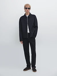 Faux jean en velours côtelé coupe slim