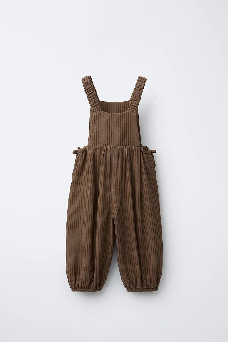 LONG STRIPED OVERALLS