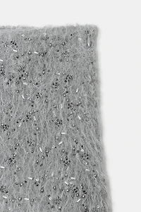 MINI FAUX FUR BEAD SHORTS