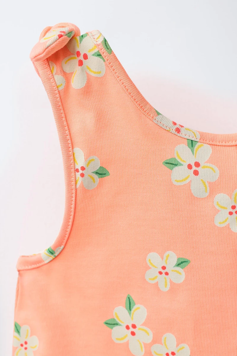 COMBI-SHORT À FLEURS