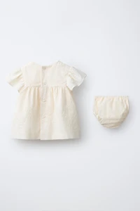 EMBROIDERED DRESS AND PANTIES