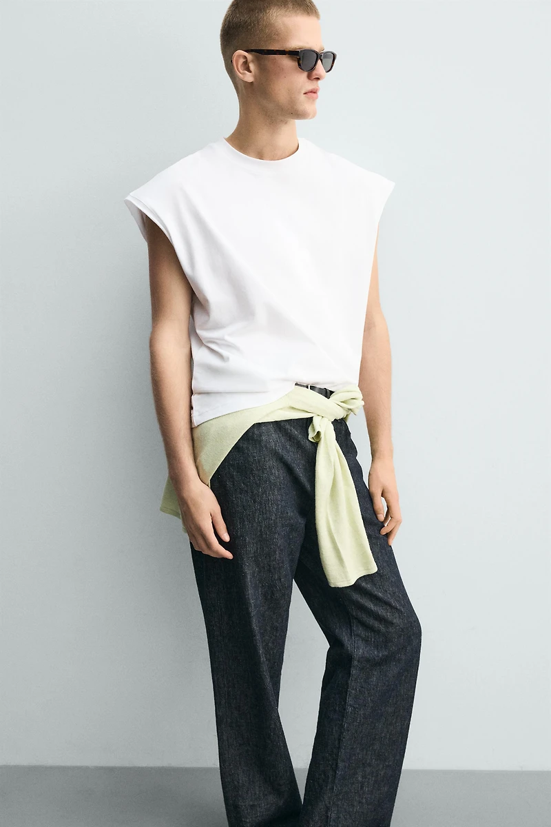 RELAXED FIT TEXT TANK TOP