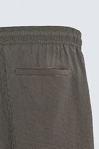 PLAID TEXTURED LONG SWIMSUIT