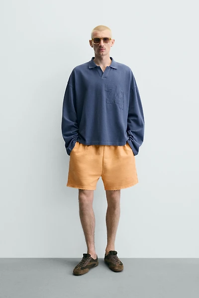 RELAXED FIT WASHED JOGGER SHORTS