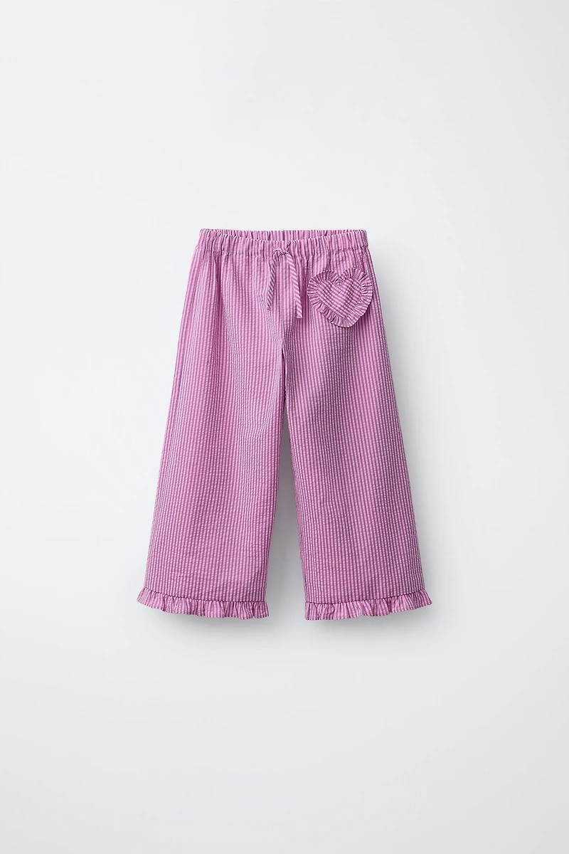 JUPE-CULOTTE RAYURES CŒUR