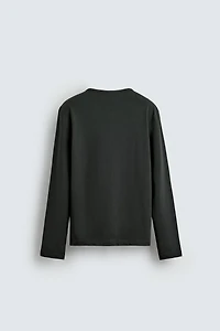 RELAXED FIT HENLEY T-SHIRT