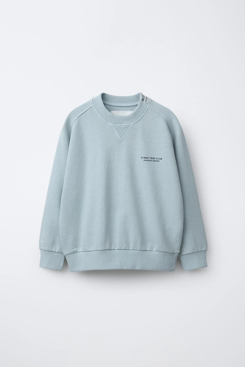 TEXT SWEATSHIRT AND BERMUDA SET