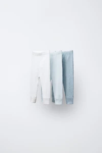 THREE-PACK OF RIBBED LEGGINGS