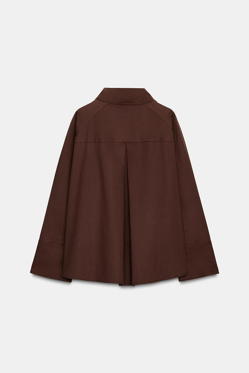 ZW COLLECTION OVERSIZED PLEATED SHIRT