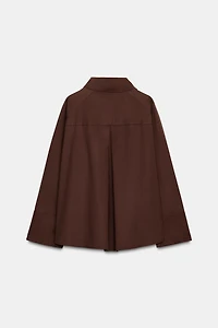 ZW COLLECTION OVERSIZED PLEATED SHIRT