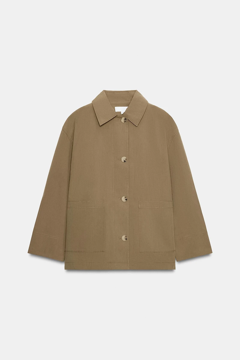 VESTE À POCHES PLAQUÉES