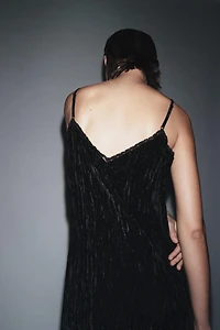 VELVET SLIP DRESS ZW COLLECTION