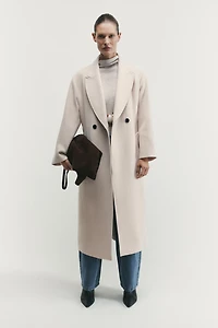 LONG BELTED WOOL COAT