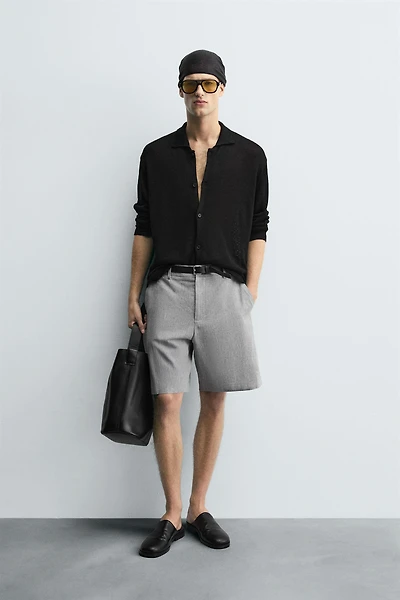 RELAXED FIT KNIT OVERSHIRT