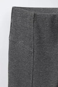 LEGGING CÔTELÉ FLARE LISSE