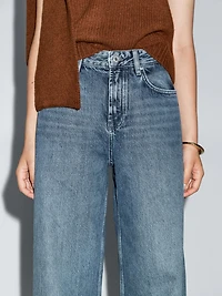 Jean barrel fit taille haute