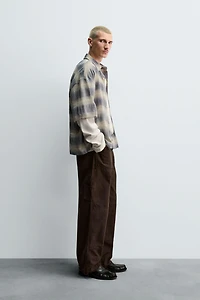 TEXTURED PLAID SHIRT