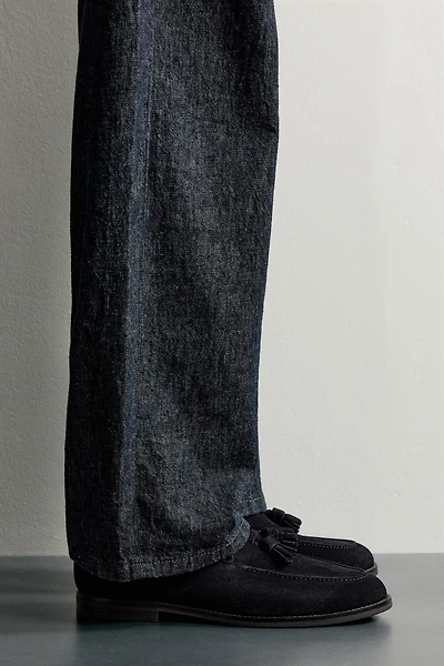 TASSELED LEATHER LOAFERS