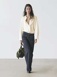 Flare fit high-waist jeans with pockets