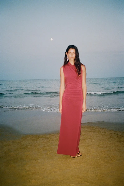 RUCHED LONG DRESS