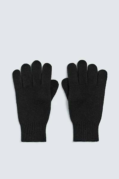 WOOL-CASHMERE KNIT GLOVES