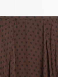 Jupe midi ample à pois