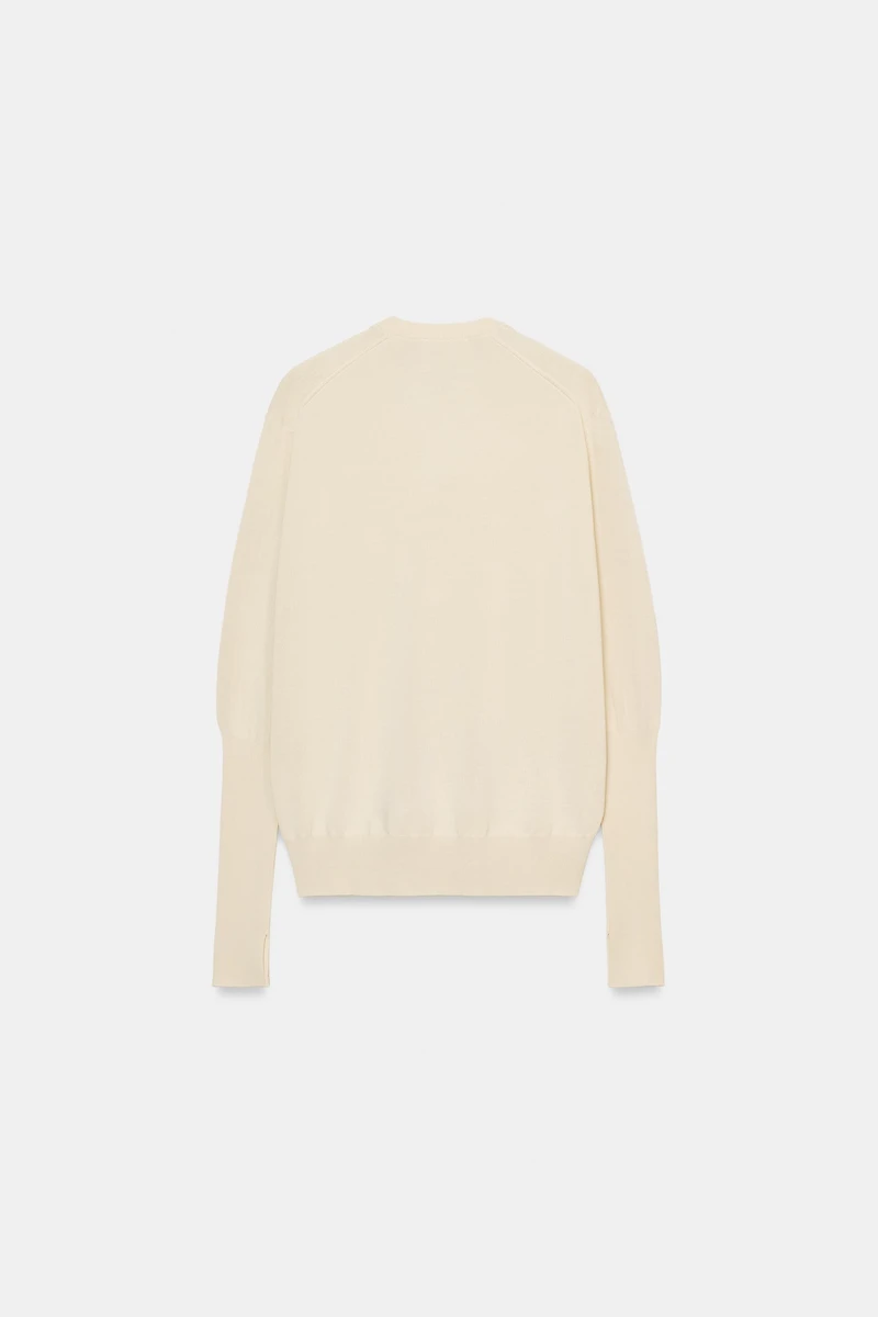 EXTRAFINE KNIT V-NECK JUMPER