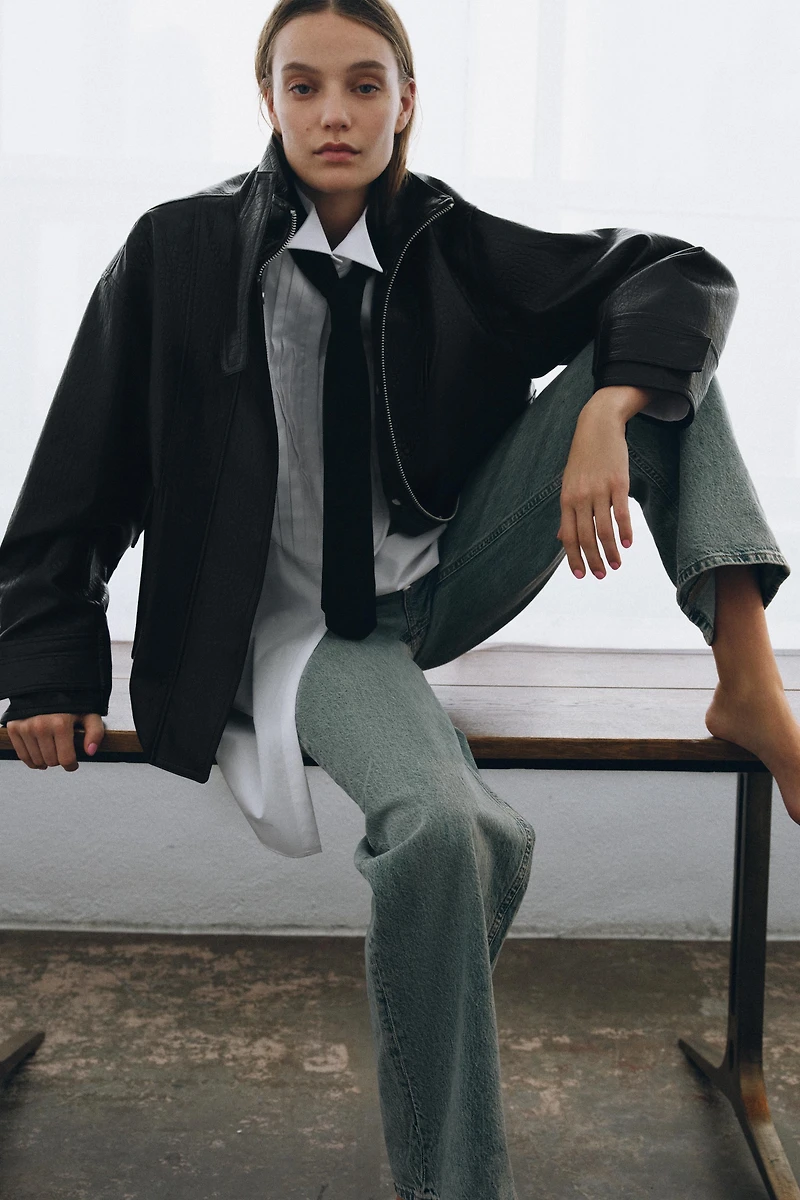 FAUX LEATHER JACKET ZW COLLECTION